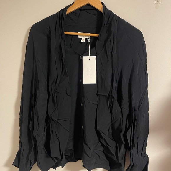 Tops - Hudson North Black Button-Up Blouse